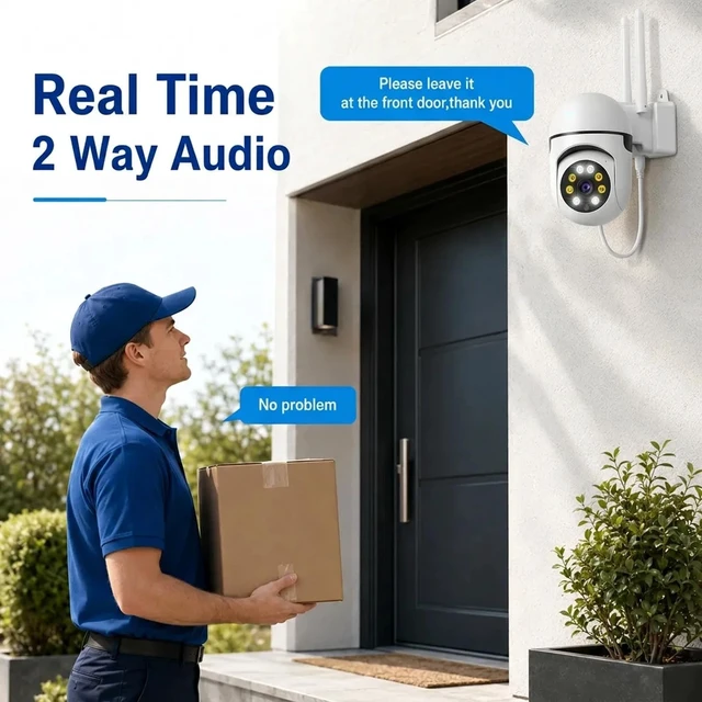 Alt view image 4 of 5 - Ourlife 2Pack Wired Security Cameras Outdoor 1080P 2.4/5GHz Dual-Band