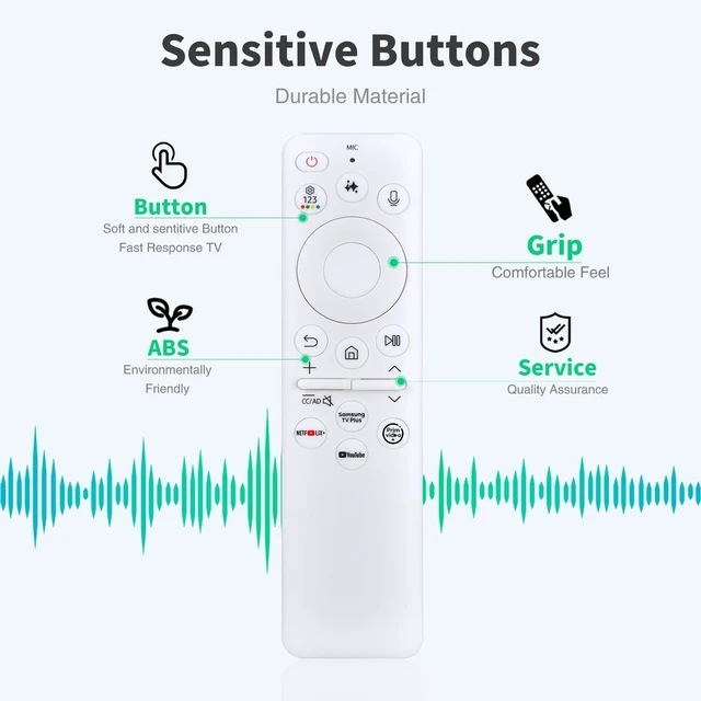 Alt view image 3 of 5 - Snrigw BN59-01480A Remote forSamsungTM2560E QN65Q8FA/QN65QN90AFXZA TV,White