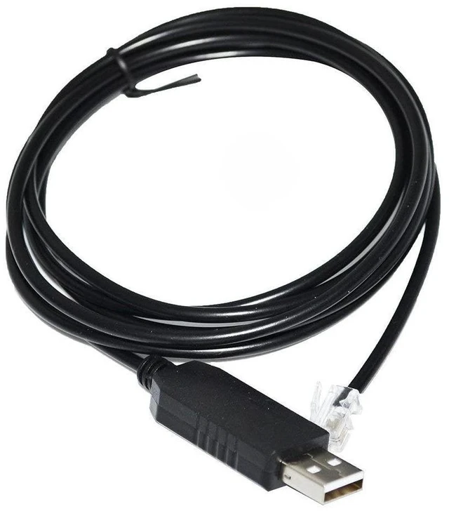 Alt view image 3 of 5 - Pidwaok USB to RJ22 4P4C Cable for Losmandy Gemini-1 System, 1.8m RS232 PC Control Cable