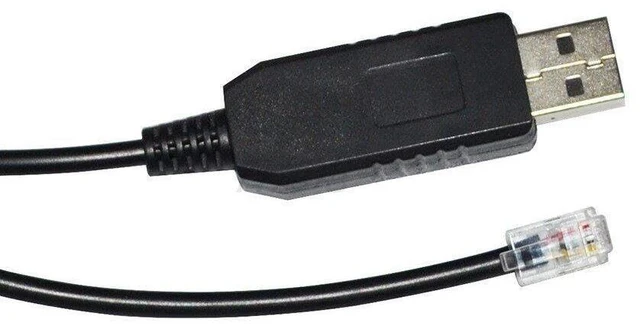 Alt view image 4 of 5 - Pidwaok USB to RJ22 4P4C Cable for Losmandy Gemini-1 System, 1.8m RS232 PC Control Cable