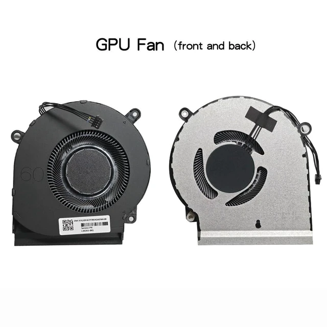 Alt view image 4 of 5 - New CPU+GPU Cooling Fan Replacement for HP OMEN 15-DC 15-dc1058wm 15-dc1054nr 15-dc0051nr 15-dc1084nr 15-dc0010nr 15-dc0052nr 15-dc0030nr TPN-Q211 P/N:L30203-001 L30204-001 L29354-001 L29355-001