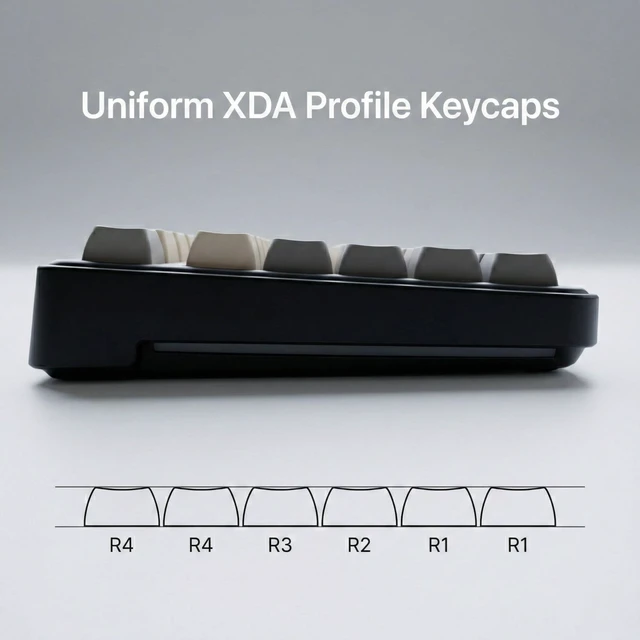Alt view image 4 of 5 - Thyrnovyn 133 Keys PBT Dye Sublimation Keycaps, Retro Grey White Minimalist Keycap Set, XDA Profile Custom Keycaps for Mechanical Keyboard 60% 65% 75% 100% Cherry MX Switches