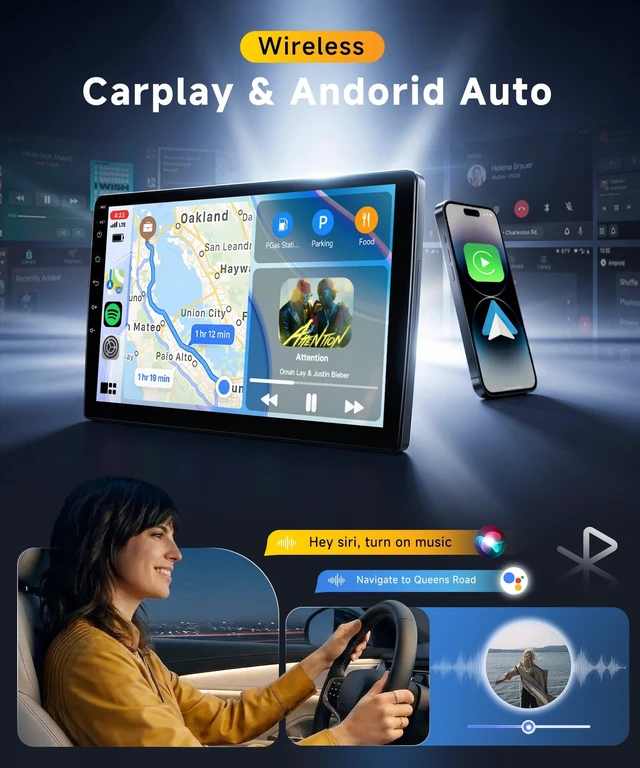 Alt view image 3 of 5 - 4G 64G 5G WiFi Car Radio Stereo for Honda CRV 2002-2006 Wireless CarPlay