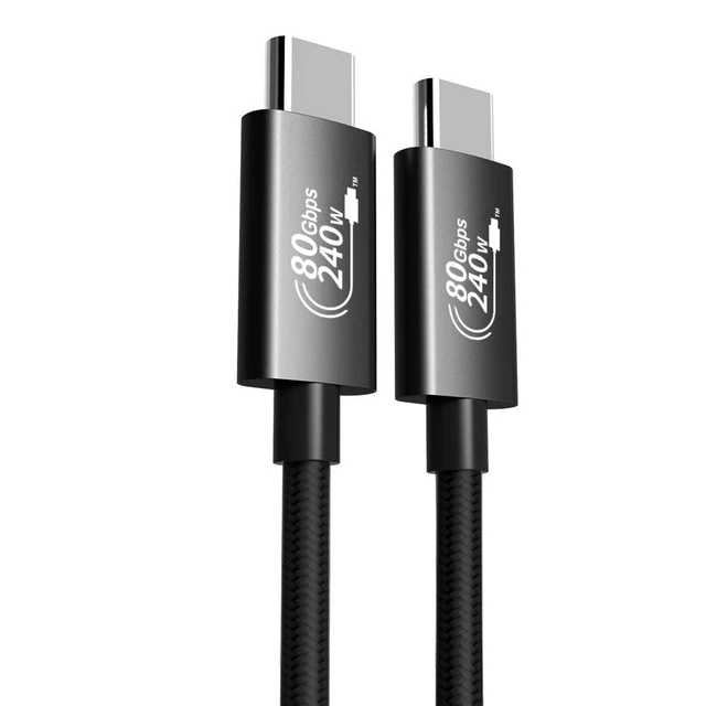 Alt view image 2 of 4 - BoxWave Cables & Adapters Compatible with Universal Audio Apollo Twin - DirectSync PD Thunderbolt 5.0 Cable (10 ft 240W), Long Nylon Braided Connector Fast Charge - Jet Black
