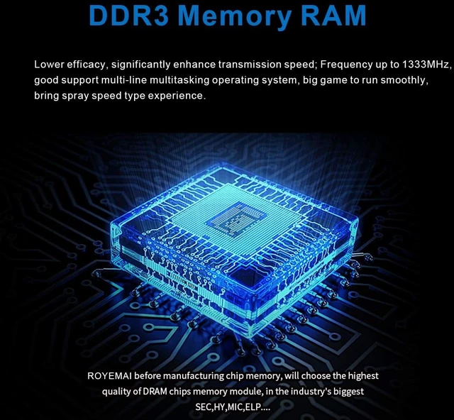 Alt view image 5 of 5 - 16GB Kit (2x8GB) DDR3L/DDR3 10600 1333MHz Udimm, Royemai 8GB PC3/PC3L-10600U Dimm Memory 2Rx8 1.35V/1.5V CL9 Desktop RAM