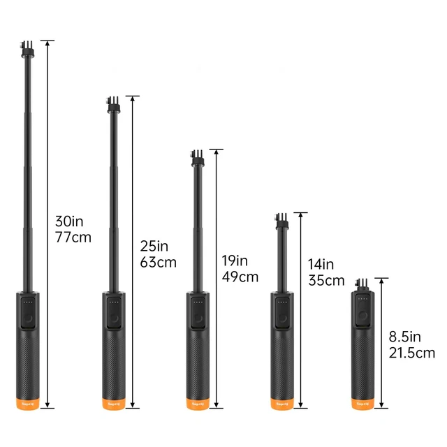 Alt view image 5 of 5 - Suptig Selfie Stick Floating Hand Grip Waterproof Extendable Selfie Monopod Compatible Gopro Hero 13 Hero 12/11/10/9/8/7/6/5, Gopro Mission 1 Pro, DJI Action 6 5 Pro 5 4 3 and More Action Camera