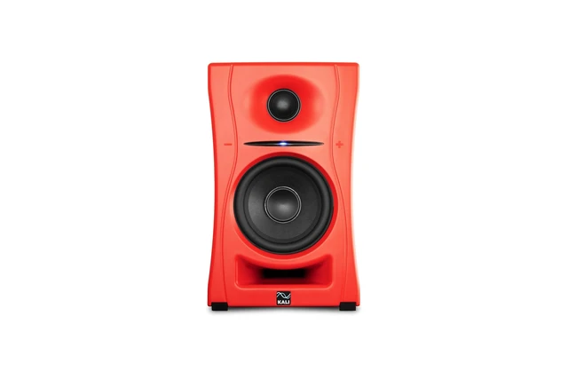 Alt view image 3 of 5 - KALI AUDIO LP-UNF-R 4 Ultra Nearfield Studio Monitors - Powered Studio Speakers System for Music Production with Bluetooth, USB-C, TRS & RCA Inputs - Boundary EQ & 39 Hz Bass Extension - Red, Pair