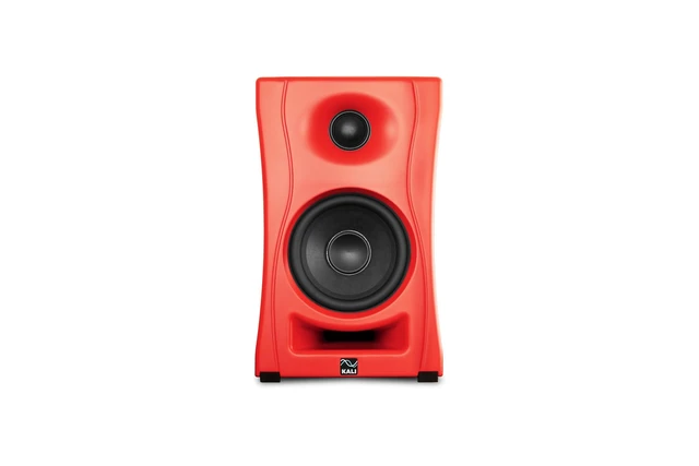 Alt view image 4 of 5 - KALI AUDIO LP-UNF-R 4 Ultra Nearfield Studio Monitors - Powered Studio Speakers System for Music Production with Bluetooth, USB-C, TRS & RCA Inputs - Boundary EQ & 39 Hz Bass Extension - Red, Pair