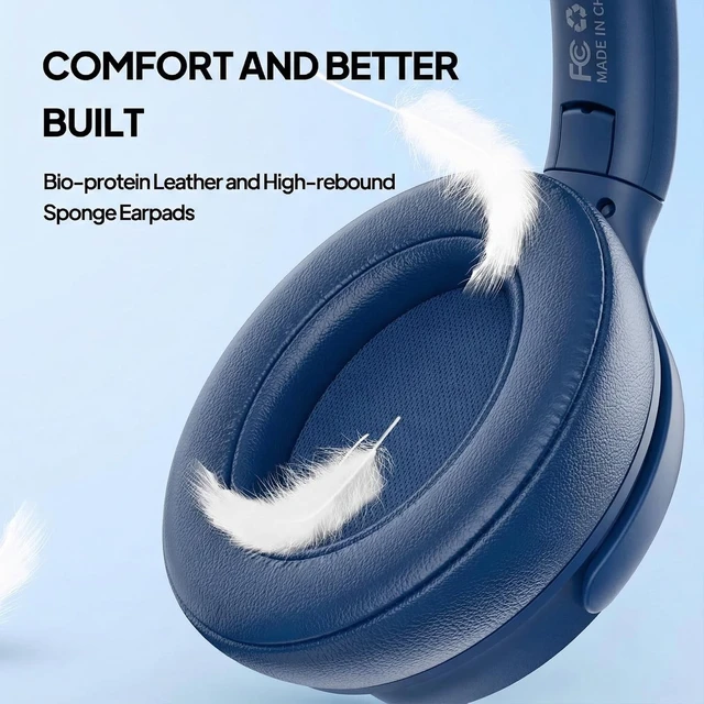 Alt view image 5 of 5 - ADOOPE USB C Wired Over-Ear Headphones with Mic, Blue, No Bag