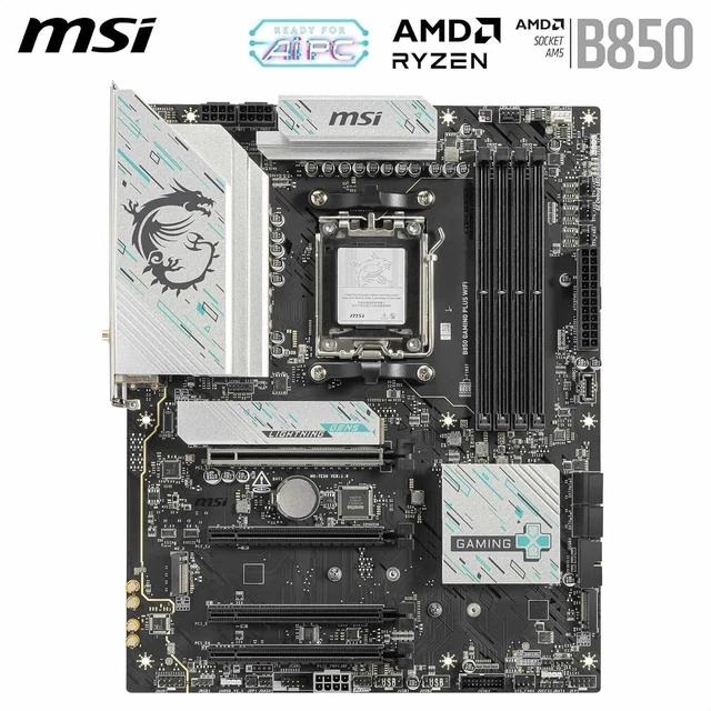 Alt view image 3 of 5 - MICRO CENTER AMD 9850X3D Processor with MSI B850 Gaming Plus WF Motherboard