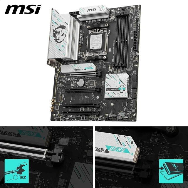 Alt view image 4 of 5 - MICRO CENTER AMD 9850X3D Processor with MSI B850 Gaming Plus WF Motherboard