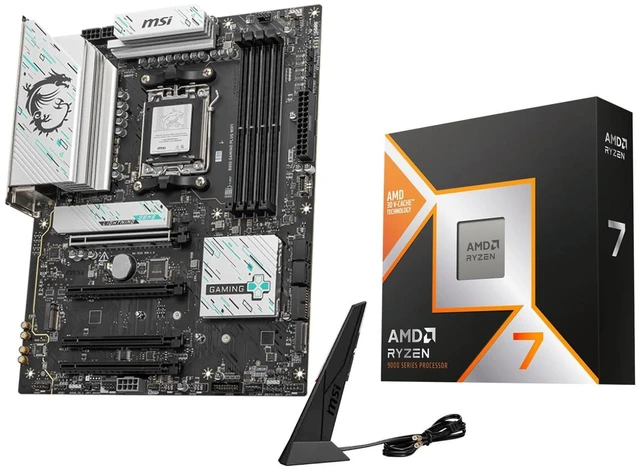 Main image of MICRO CENTER AMD 9850X3D Processor with MSI B850 Gaming Plus WF Motherboard