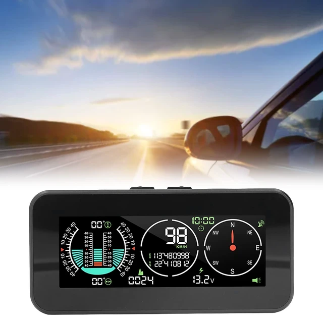 Alt view image 5 of 5 - HUD Display, Inclinometer Color LCD Screen Dual Signal Heat Resistant Universal for Off-Road Vehicles for Motorcycles