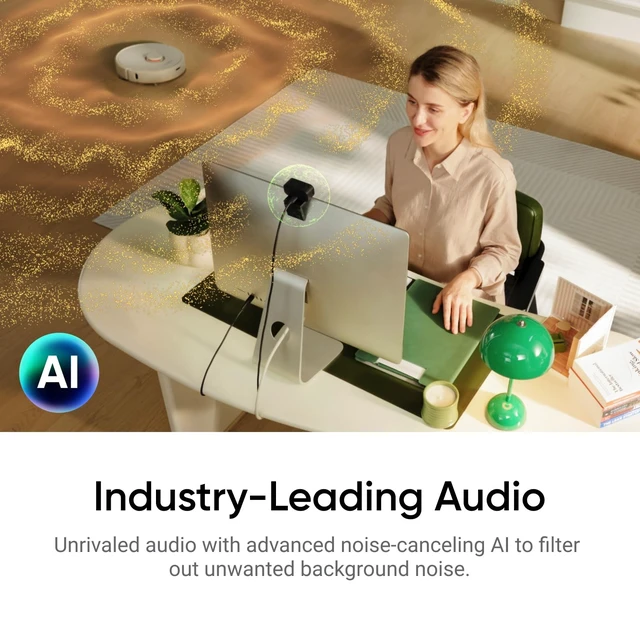 Alt view image 3 of 5 - Insta360 Link 2C - 4K Webcam for PC/Mac, 1/2" Sensor, Auto Framing, HDR, AI Noise-Canceling Mic, Gesture Control for Streaming, Video Calls, Gaming, Works with Zoom, Teams, Twitch & More