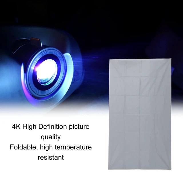 Alt view image 2 of 5 - Projector Screen, 4K AntiLight Foldable Portable Movies Screen, Metal Microbead Screen with Alcohol Wipeable Film, Projector Screen for Home Party Office Classroom (100 Inch)