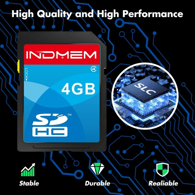 Alt view image 2 of 5 - INDMEM SD Card 4GB 5 Pack SDHC Class 4 Flash Memory Card 4 GB Digital Camera Cards