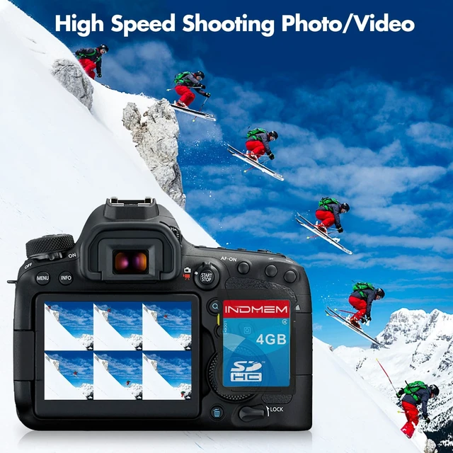 Alt view image 3 of 5 - INDMEM SD Card 4GB 5 Pack SDHC Class 4 Flash Memory Card 4 GB Digital Camera Cards