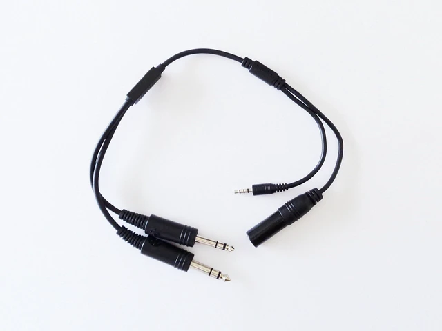 Alt view image 2 of 5 - OSEI LLC Helicopter to General Aviation Adapter with Auxiliary Male 3.5 mm Plug for Android Phone