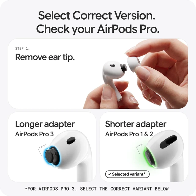 Alt view image 2 of 5 - Foam Masters Ultra-Premium Memory Foam Ear Tips for AirPods Pro 3rd Gen (2025) ^^ 3 Pairs ^^ New Ver. ^^ Secure Fit ^^ Super Comfort ^^ Better Noise Cancel ^^ Replacement Buds (Small, Forest