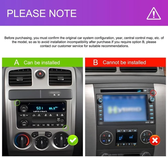 Alt view image 2 of 5 - 4+64G Car Stereo Radio for Chevy 2003-2006 Tahoe Colorado Savana Silverado 1500 for GMC Canyon Yukon Sierra Hummer Blazer 7 Touchscreen Wireless for Carplay Android Auto Double Din Android 13