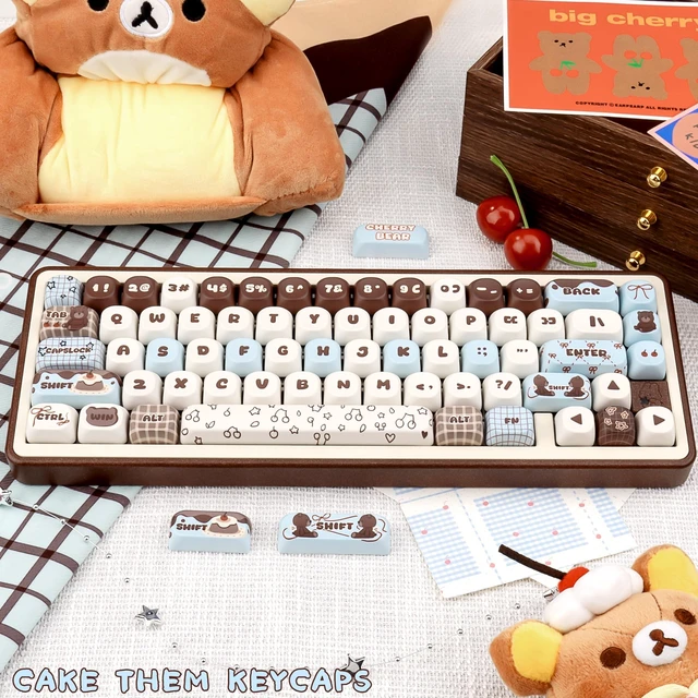 Alt view image 3 of 5 - ZERRIOY 118-Keys Blue Cake Theme PBT Dye-Sublimation Custom Keycaps