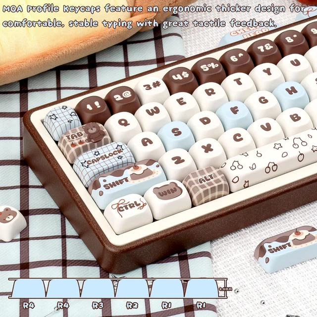 Alt view image 4 of 5 - ZERRIOY 118-Keys Blue Cake Theme PBT Dye-Sublimation Custom Keycaps
