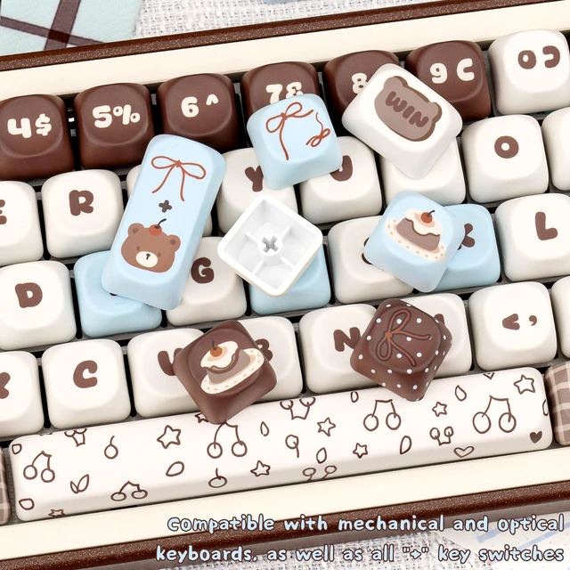 Alt view image 5 of 5 - ZERRIOY 118-Keys Blue Cake Theme PBT Dye-Sublimation Custom Keycaps