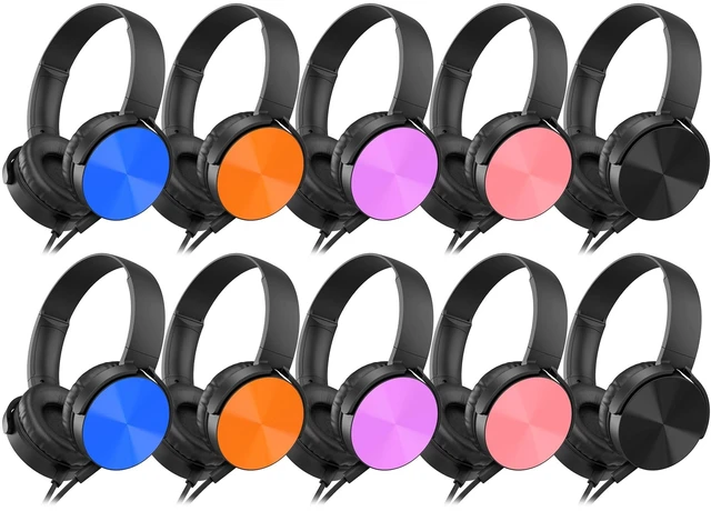 Main image of Cofano 10 Pack Kids Headphones, Wired Classroom Headphones for K-12 Schools