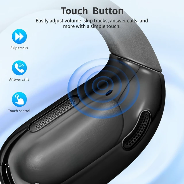 Alt view image 5 of 5 - Open Ear Headphones, Bluetooth Wireless Earbuds with Built-in Mic, Secure Comfortable Fit, Sweat-Resistant Sports Headphones for Running, Workout, Cycling & Everyday Wear, Long Battery Life