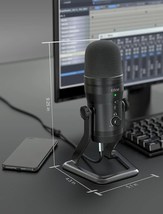 Alt view image 5 of 5 - FIFINE K690 USB Studio Recording Microphone for ASMR Zoom-Meeting
