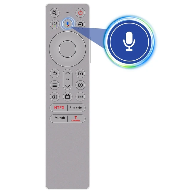 Alt view image 2 of 5 - RC933 FUB1 RC933A Voice Replaced Remote Control -ALLIMITY- Fit for TCL Mini LED Android Smart TV RC933 FUB1 Remote Control 85C755 50C755 65C755 75C755 98C755 85Q10B 98Q10B 98C855
