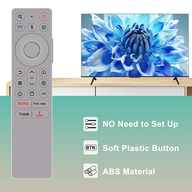 Alt view image 3 of 5 - RC933 FUB1 RC933A Voice Replaced Remote Control -ALLIMITY- Fit for TCL Mini LED Android Smart TV RC933 FUB1 Remote Control 85C755 50C755 65C755 75C755 98C755 85Q10B 98Q10B 98C855