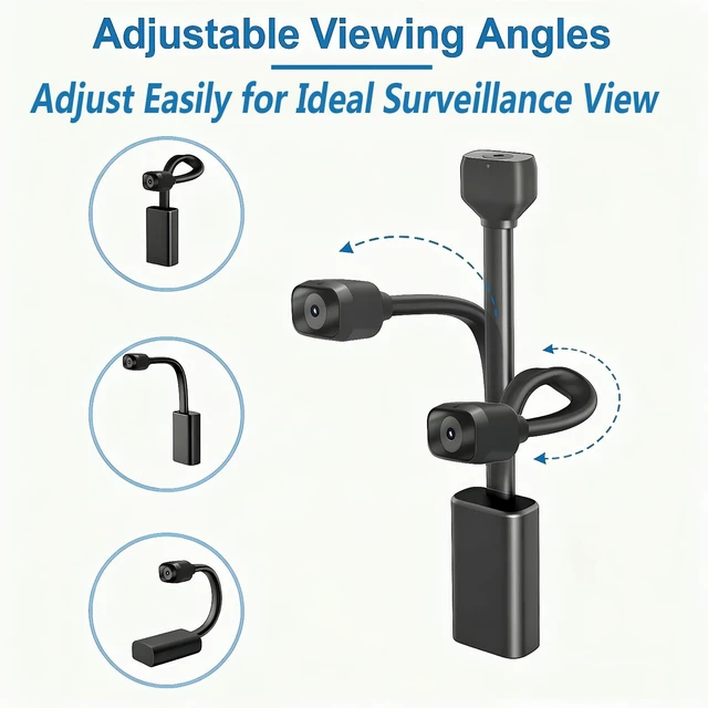 Alt view image 3 of 5 - WKX W-GN WiFi Indoor Security Camera with Adjustable Viewing Angles