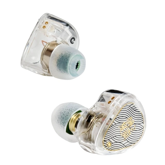 Alt view image 2 of 5 - Jyinudio TANGZU Wan'er S.G II inEar Monitor IEM, Wired HiFi Gaming Earphones, 10mm Dynamic Driver with PET Diaphragm, TangleFree 0.78mm 2Pin Detachable Cable, White TypeC Plug with Microphone