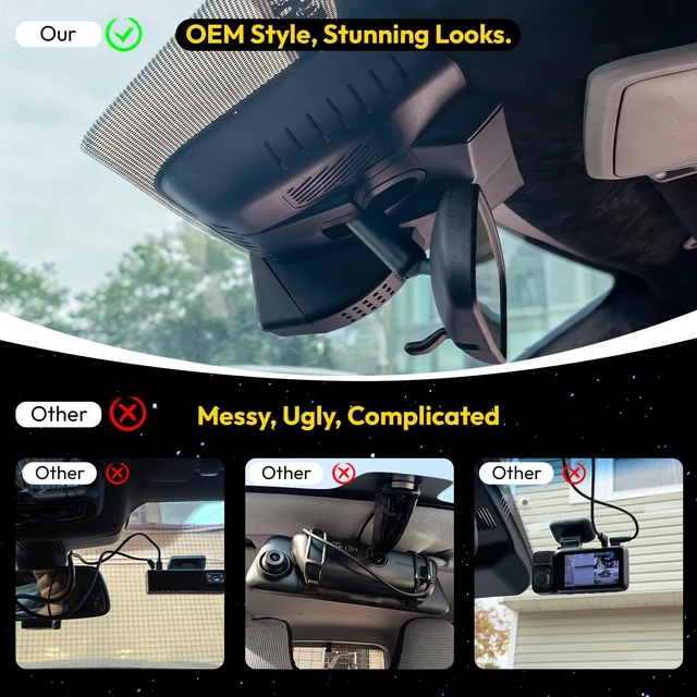 Alt view image 4 of 5 - OEM-Fit 4K Dash Cam for Toyota Tundra 2022-2026 Hybrid & Sequoia 2023-2026