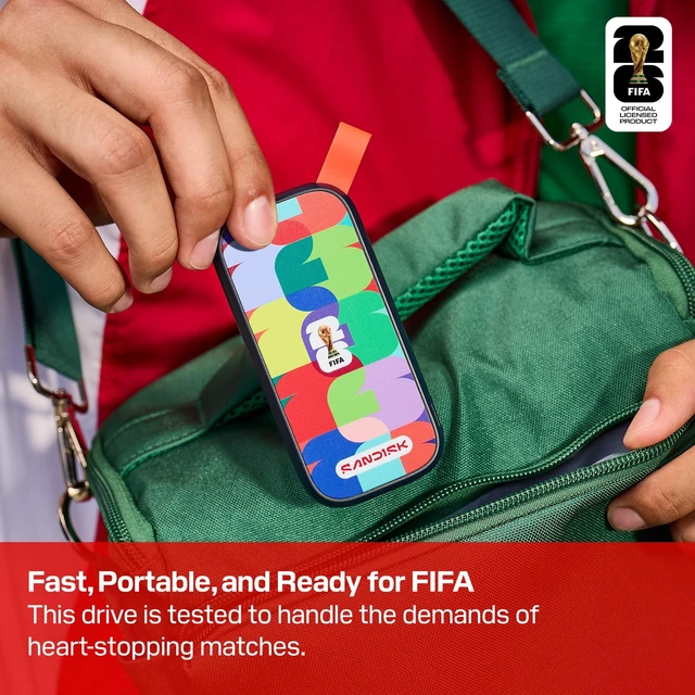 Alt view image 4 of 5 - Sandisk 1TB Portable SSD, FIFA World Cup 2026 Edition - Black