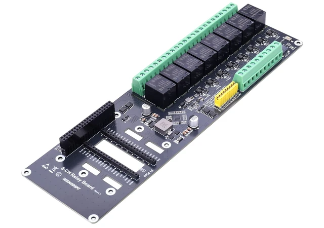 Alt view image 2 of 5 - 8 Channel Relay Modules Compatible with Raspberry Pi and for Raspberry Pi Pico, Optocoupler Isolated Relay Expansion Board, 5-12V Wide Voltage Input, GPIO Jumper Select, LED Status