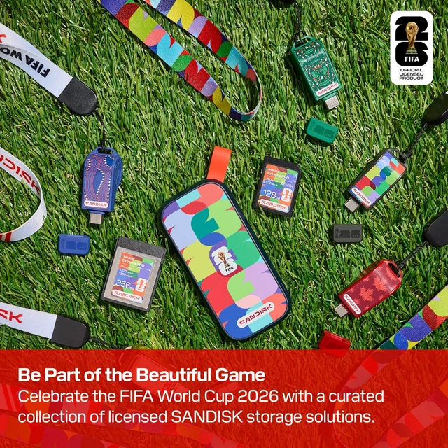Alt view image 2 of 5 - Sandisk 1TB Portable SSD, FIFA World Cup 2026 Edition - Black