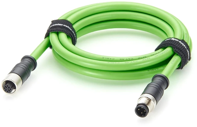 Main image of Plinkwirekb PROFINET M12 D-Code 4 Pin Male to Female Industrial Ethernet Cable 100Mbps CAT5e SFTP Shielded IP67 High Flex Drag Chain for EtherCAT, PLC, Robotics, Machine Vision, Automation (2M/6.6FT)