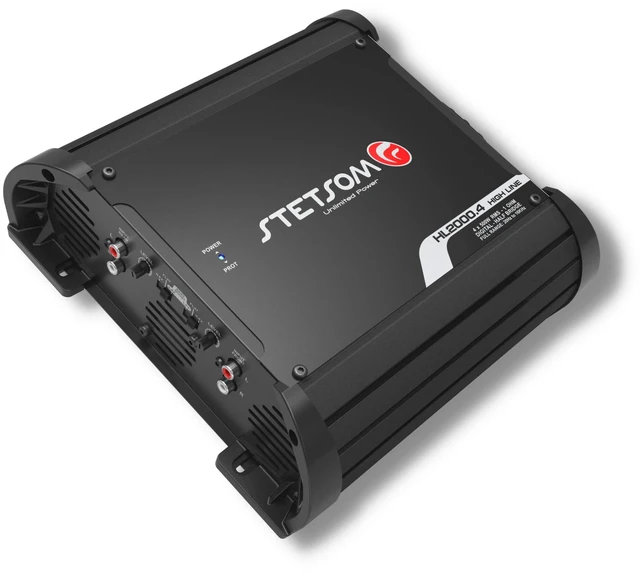 Alt view image 3 of 5 - Stetsom HL 2000.4 1 Ohm Multichannel Car Audio Amplifier, HL2000.4 2K Watts RMS, 4 Channel, 1 Stable Full Range HD Sound Quality Car Stereo MD Crossover HPF LPF Bass Boost Front Rear Bridge Speakers