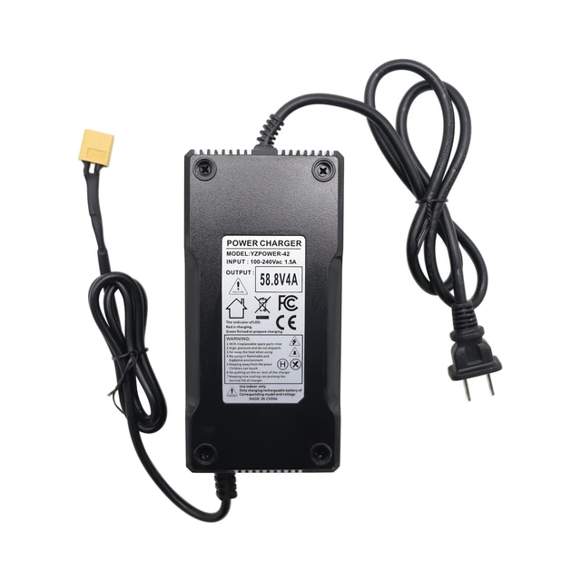 Alt view image 2 of 4 - 58.8V 4A Lithium Battery Charger AC Adapter Power Supply for 14S 51.8V 52V Batteries Pack DC XT60 Plug