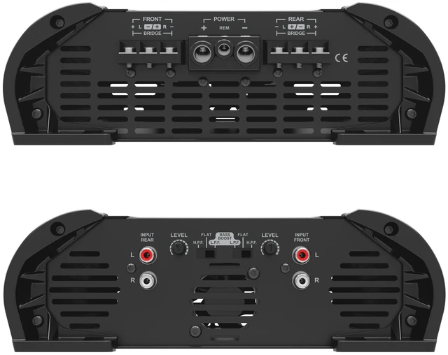 Alt view image 5 of 5 - Stetsom HL 2000.4 1 Ohm Multichannel Car Audio Amplifier, HL2000.4 2K Watts RMS, 4 Channel, 1 Stable Full Range HD Sound Quality Car Stereo MD Crossover HPF LPF Bass Boost Front Rear Bridge Speakers