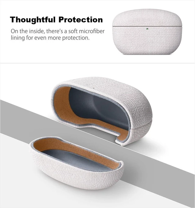 Alt view image 5 of 5 - Haobobro for Sony WF-1000XM5 Case Cover - WF 1000XM5 Earbuds Case - White