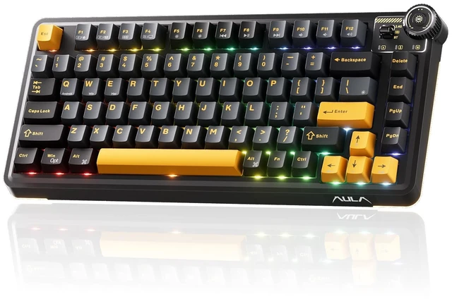 Main image of OIXOC AU75 Wireless RGB Gaming 75% Mechanical Hot-Swappable Keyboard