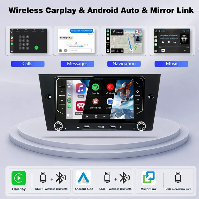 Alt view image 4 of 5 - 4+64G Car Radio for BMW 3 Series 328i 335i 325i (E90/E92/E93) 2005-2011