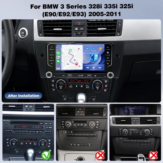 Alt view image 2 of 5 - 4+64G Car Radio for BMW 3 Series 328i 335i 325i (E90/E92/E93) 2005-2011