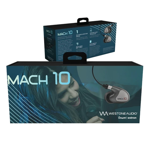 Alt view image 4 of 5 - Westone Audio - Mach 10 Universal IEM Wired Earbuds - Single Driver Balanced Armature Professional Musician in Ear Monitor Earphones with Linum BAX T2 Cable