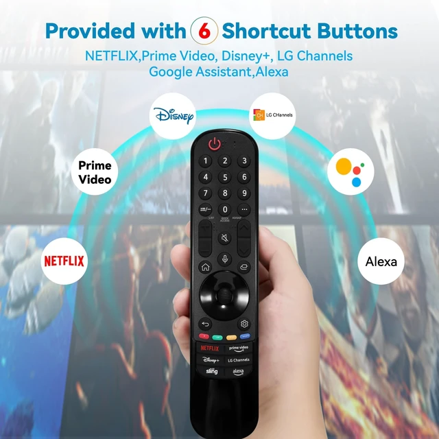 Alt view image 2 of 5 - Voice and Pointer Function TV Remote Control Compatible with 2019-2023 LG-Smart TV, Magic Remote AN-MR23GA MR22GN MR21GA MR20GA for OLED QNED NANOCell 4K 8K-(1 Piece) (MR23GA)