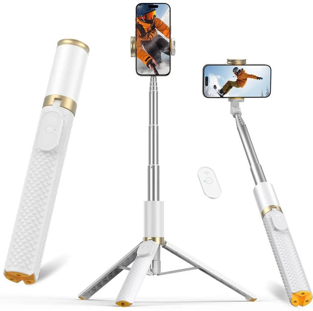 Main image of Tripod for iPhone, Selfie Stick with Remote, Stable & Durable Phone Tripod