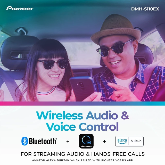 Alt view image 3 of 5 - Pioneer DMH-S110EX 7" Touchscreen Double Din Car Stereo with Bluetooth